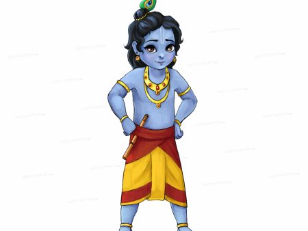 Little Krishna Standing Theme Cutout Supply